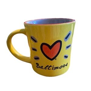 I Love Baltimore Souvenir Mug Cup Maryland Scenic View Boat & Crab 8 oz